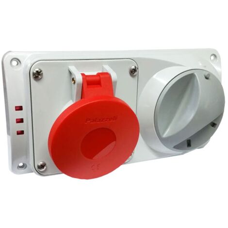Presa Industriale Interbloccata CEE Palazzoli 3P+N+T 32A 400V IP44 Fusibile
