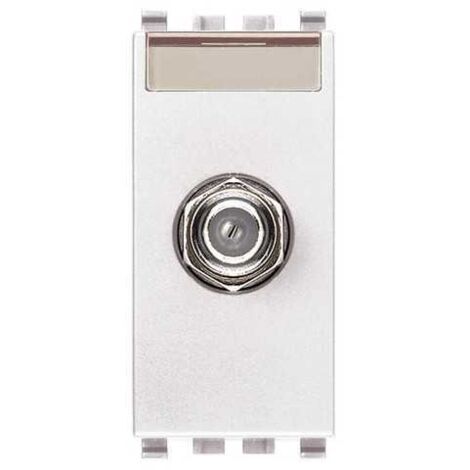 Presa coassiale Vimar Eikon tipo F femmina bianco 20318.B