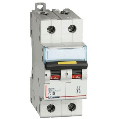 Bticino interruttore magnetotermico 2P C 10A 16kA 2 moduli FT82C10