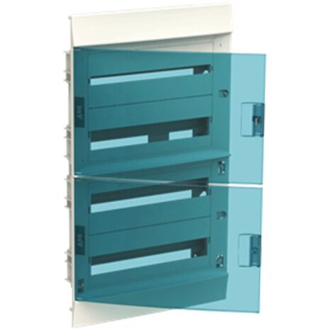Centralino da incasso ABB 72 moduli IP41 porta blue petrol bianco 4 file 41A18X42