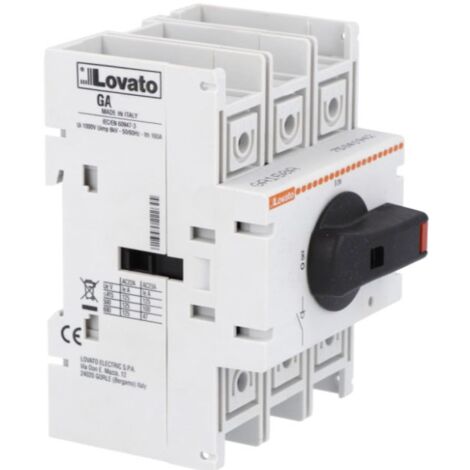 Interruttore sezionatore rotatorio Lovato da parete 3X40A IP65 GAZ040