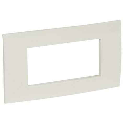 Placca Legrand Vela quadra bianca lucida 4 moduli 685642