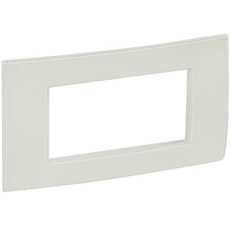 Placca Legrand Vela quadra bianca smalto 4 moduli 685717