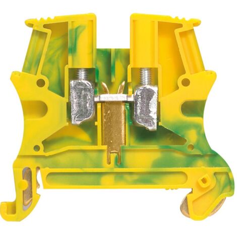 Morsetto Legrand 4mmq attacco DIN colore G/V 037171