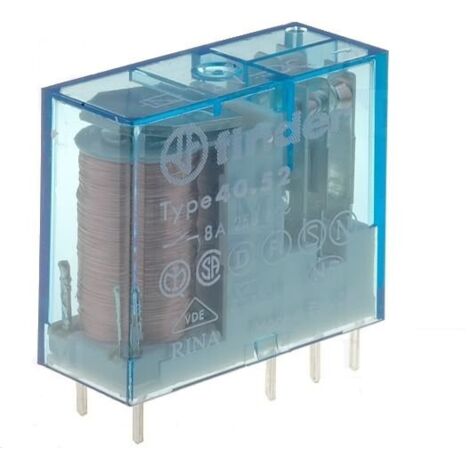 Mini Relè Finder 2 scambi 8A bobina 6VDC continua 405290060000