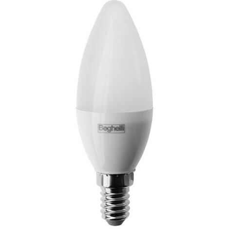 Lampadina led beghelli oliva, 5w, e14, 450 lm, luce bianca calda 3000k, beg 56980