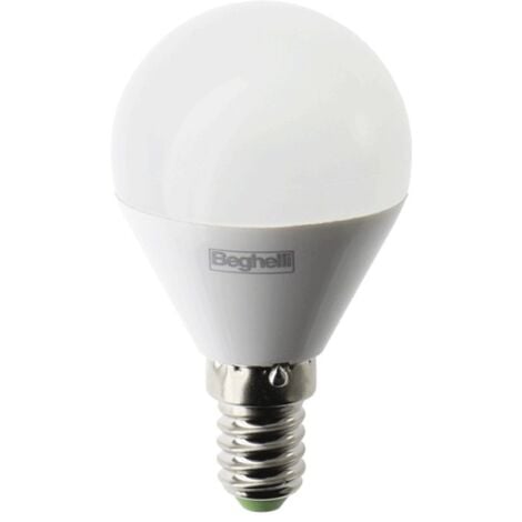 Lampadina Beghelli sfera LED E14 5W 4000K luce naturale 56986