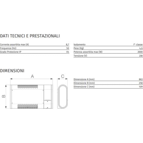 Termoconvettore elettrico MICROSOL 600-V0