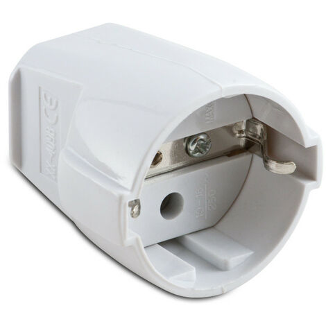Presa Volante Schuko Master 2P+T 16A 250V Bianco 05331