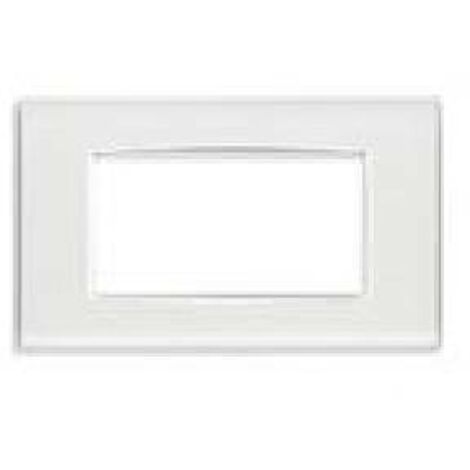 Placca Vimar Eikon Classic Reflex bianco ghiaccio 4 moduli 20654.B41