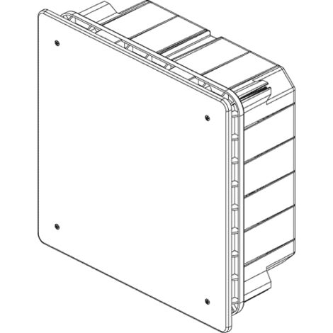 Scatola di derivazione da incasso con coperchio bianco