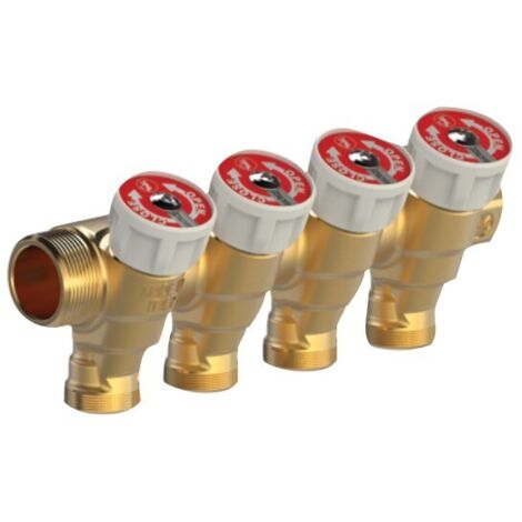 Collettore componibile 1" con quattro stacchi da 16 Giacomini R585CY044