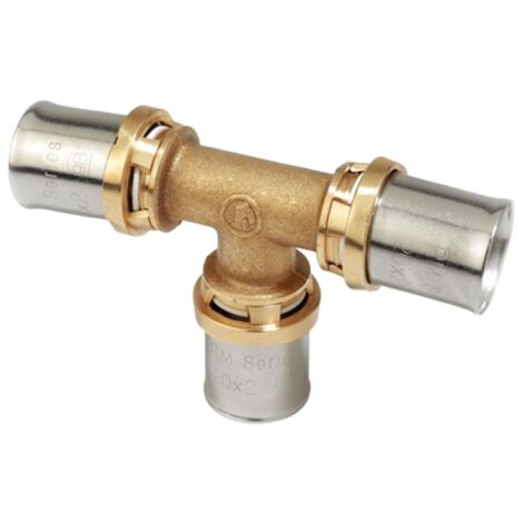 Raccordo ridotto a T Giacomini a pressare 20x3 26x3 20x2 mm ottone RM151Y067