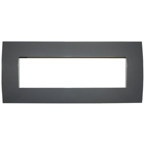 PLACCA 7 MODULI CROMO SATIN ABB CHIARA