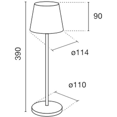 Lampada da Tavolo a batteria Century Lume Plus 2,2W 2700K Bianco LMPB-023827