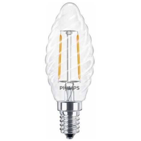 Lampadina tortiglione a filamento LED Philips 2W 2700K attacco E14 PHILEDTOR2514G2