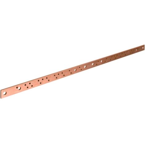 Barra In rame Hager forata filettata M6 sezione 30X5X L880 UM30A2