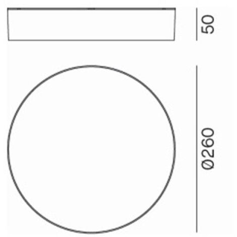 Plafoniera LED Nobile Tonda 24W 4000K IP65 a parete o a plafone ICR35/4K