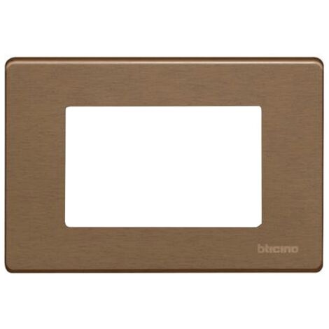 Placca Bticino Magic bronzo 3 posti 503/3A/BR