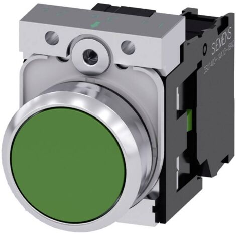 Pulsante Siemens verde piatto 22mm 1NA 3SU11500AB401BA0