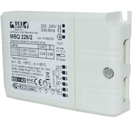 Mini reattore elettronico TCI MBQ 226/2 2X26W 137968/226