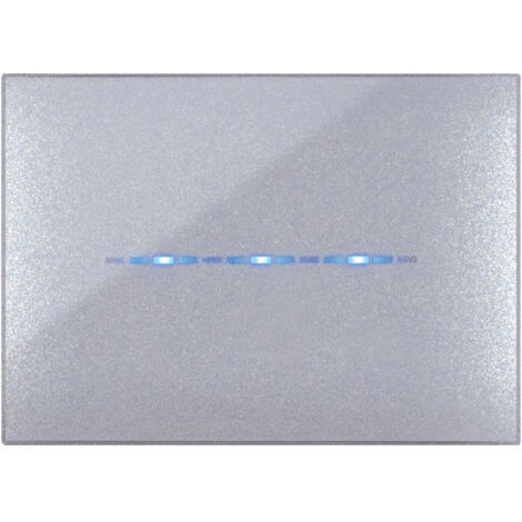 Placca Ave YOUNGTOUCH colore grigio metallizzato touch 3 posti 44PJTC3GM