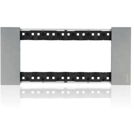 Placca Bticino Living Now 6 moduli colore Moon KA4806NW