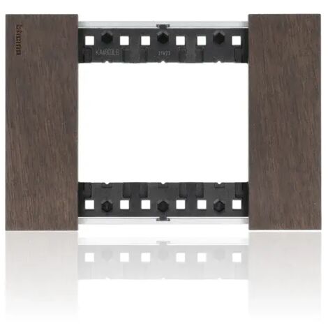 Placca Bticino Living Now 3 moduli colore legno noce KA4803LG