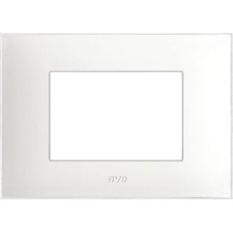 45PB04BB - Placca in tecnopolimero color bianco banquise 4 moduli