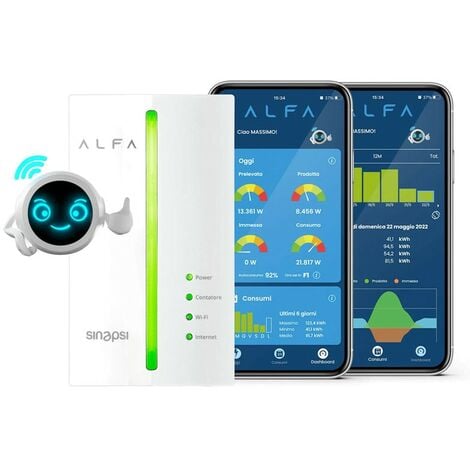 Dispositivo Wifi Monitoraggio consumi elettrici Elcart Sinapsi Alfa  360700000