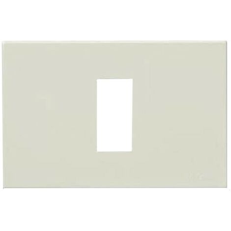 Placca Vimar serie 8000 1 Foro Avorio per scatole rettangolari 08635.A