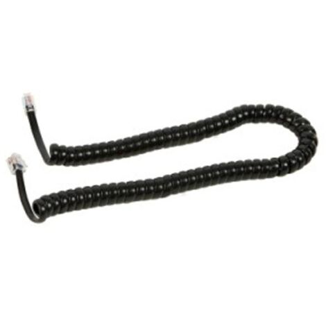 Prometeo Electronics [Confezione Da 2] Cavo Telefonico A Spirale 2,1mt Ricambio Per Cornetta Colore Nero RJ9 4P4C - Foto 5