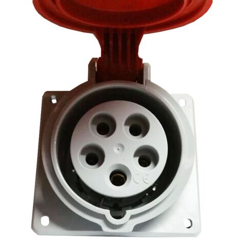 Presa CEE Da Incasso Unitec 47416L - 16A, 5 Poli, IP44, Inclinata, Certificata CE/VDE/OVE - Foto 9