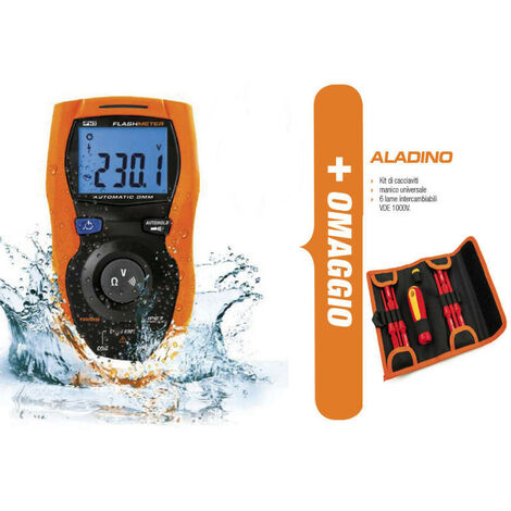 Kit di cacciaviti Aladino Omaggio HR00011K HT Promo Flashmeter Multimetro Digitale TRMS 600V AC TRMS Resistente Acqua
