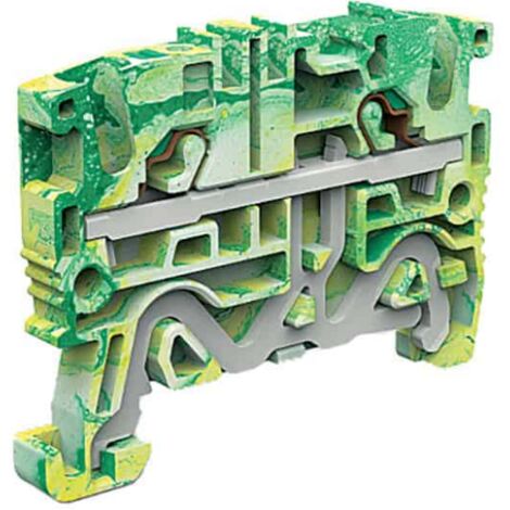 Morsetto Cabur di terra Push-in 2,5mm giallo verde EFCE200