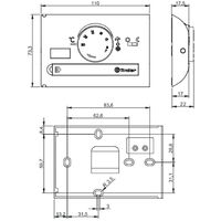 Termostato Finder Da Parete Bianco DC 1 CONTATTO 1T4190030000