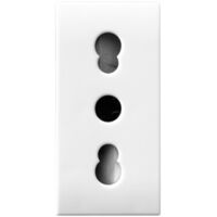 AVE Presa bipasso Domus S44, colore RAL 9010, 2P+T 10/16A 250V finitura lucida 1 Mod.441006/15TS