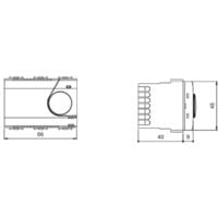 Termostato Meccanico Universale ad Incasso Perry Electric serie Modulo 230V  1TITE301/MC Dimensioni 66 x 49 x 45