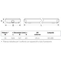 LAMPADA DI EMERGENZA 18W BEGHELLI 8584 SE A PARETE IP42 LED AUTONOMIA 8 ORE