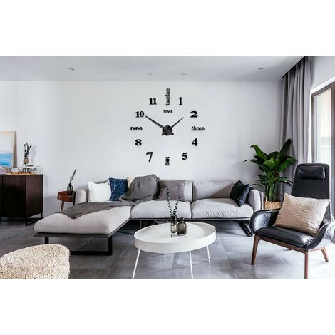 Selbstklebende DIY Spiegel Wanduhr Home Dekoration