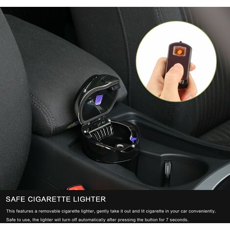 Universal Auto Aschenbecher Tasse LED Licht Tragbare Auto