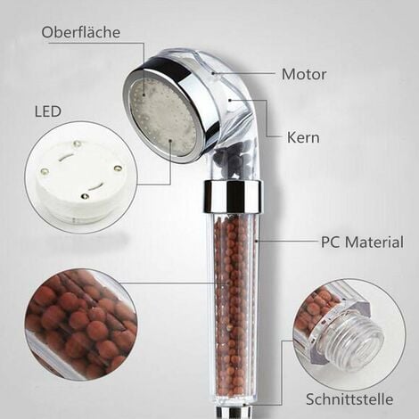 Led Duschkopf Filtration Beleuchteter Duschkopf Handbrause Mit