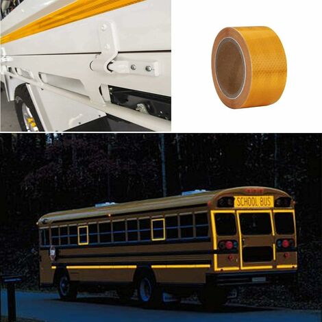 Reflektierendes Klebeband gelb 10m x 5cm Wasserdicht Reflektorband  Selbstklebend Warnklebeband Sicherheitsband-Conspicuous Warning Tape für  Fahrzeuge