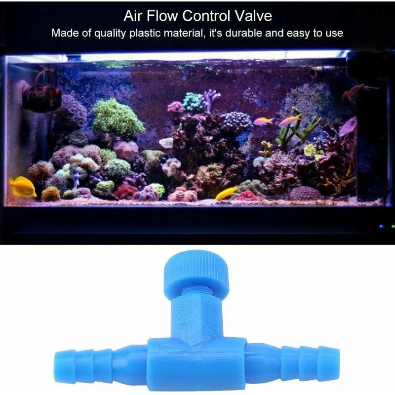Vanne de régulation du débit d'eau d'aquarium avec connecteur de