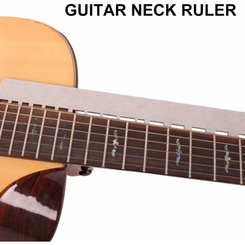Acheter Règle de jauge d'actions de corde de nivellement de frette de règle  de bord droit cranté de cou de guitare