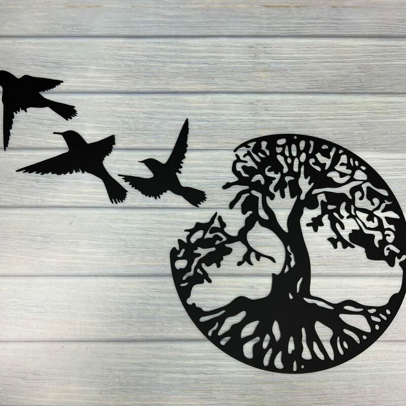 Lecerrot Art Mural en Métal - l'arbre Vie, Arbre Vie avec Oiseaux Déco  Noir, 28CM Murale en Métal Arbre Vie Et Oiseaux, Pendentif Arbre en Métal  pour Maison, Chambre : : Cuisine