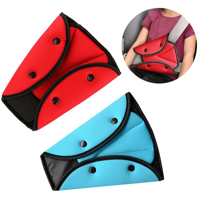 Couvre-ceinture de sécurité pour siège de voiture Triangle réglable et  robuste ceintures de Ceinture protectrice protège-enfant Rouge
