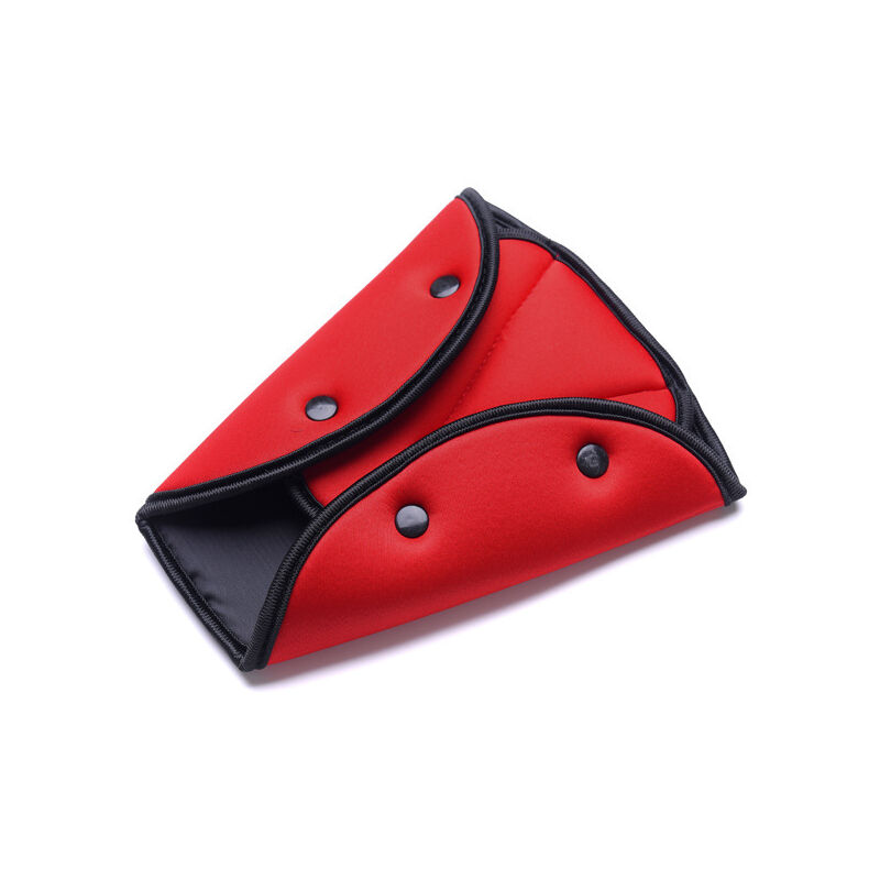 2 pièces coussin de ceinture de sécurité pour enfants, Boucle de support de  triangle de ceinture de sécurité，Rouge&Bleu，23182cm
