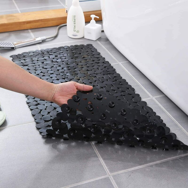 Plieger Tapis douche étouffant son antidérapant 60x60cm noir pour