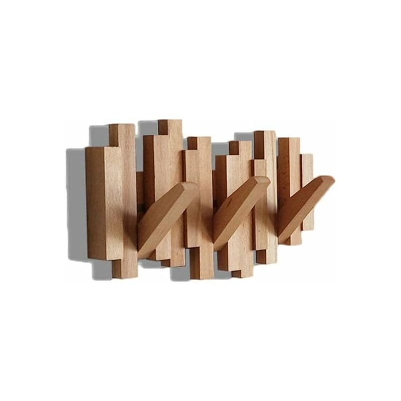 Porte-manteau Mural Moderne, Cintre D'angle en Bois Massif pour